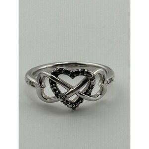 JWBR Sterling Silver Heart Infinity Ring‎ Size 7